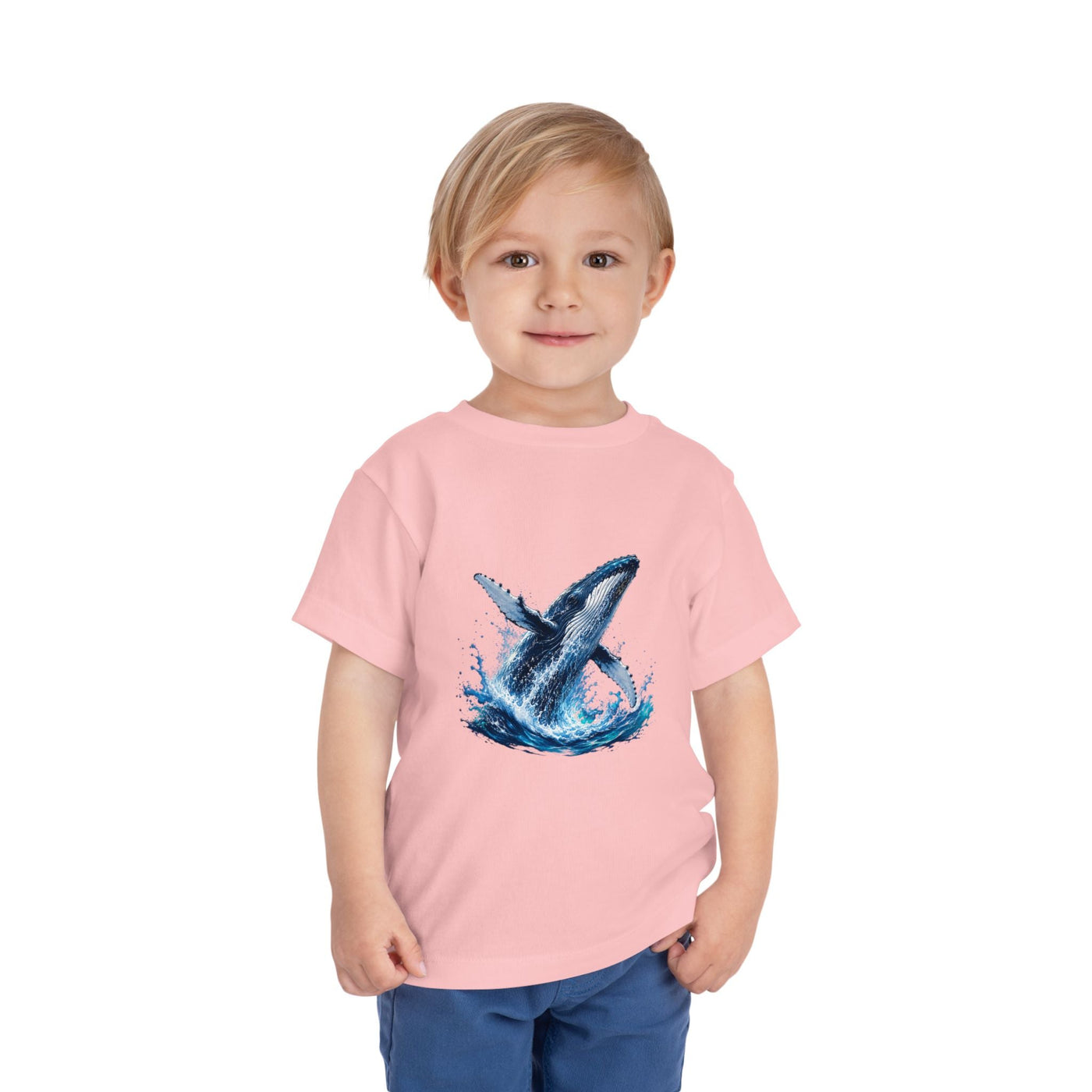 Toddler Tee — Watercolor Breaching Whale Graphic - Front Patch Kids Co.