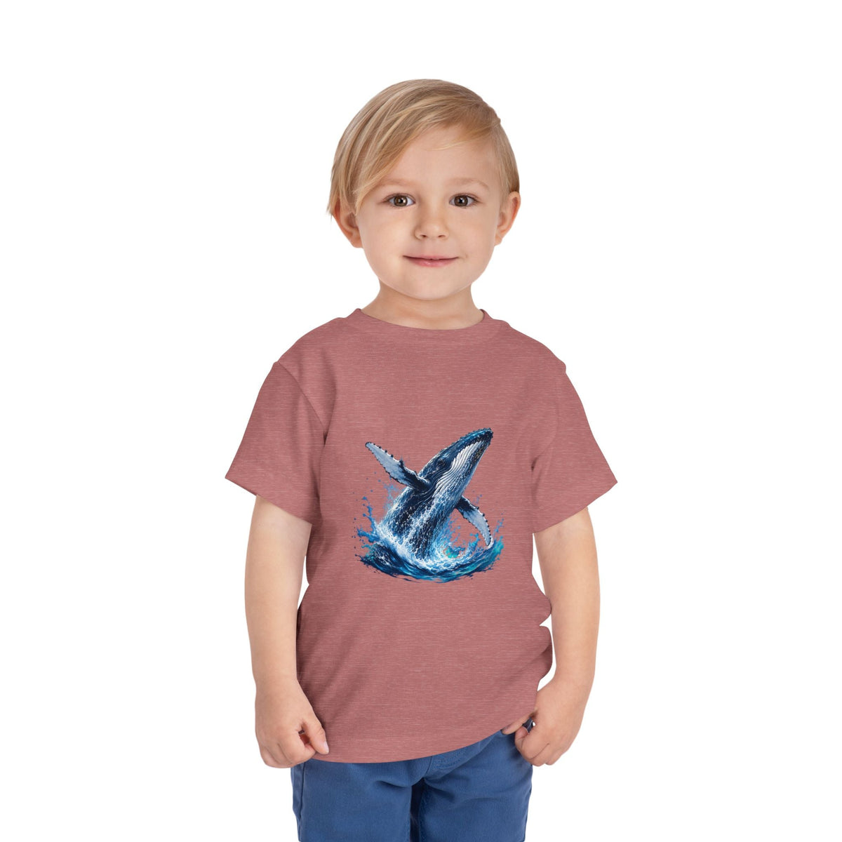 Toddler Tee — Watercolor Breaching Whale Graphic - Front Patch Kids Co.