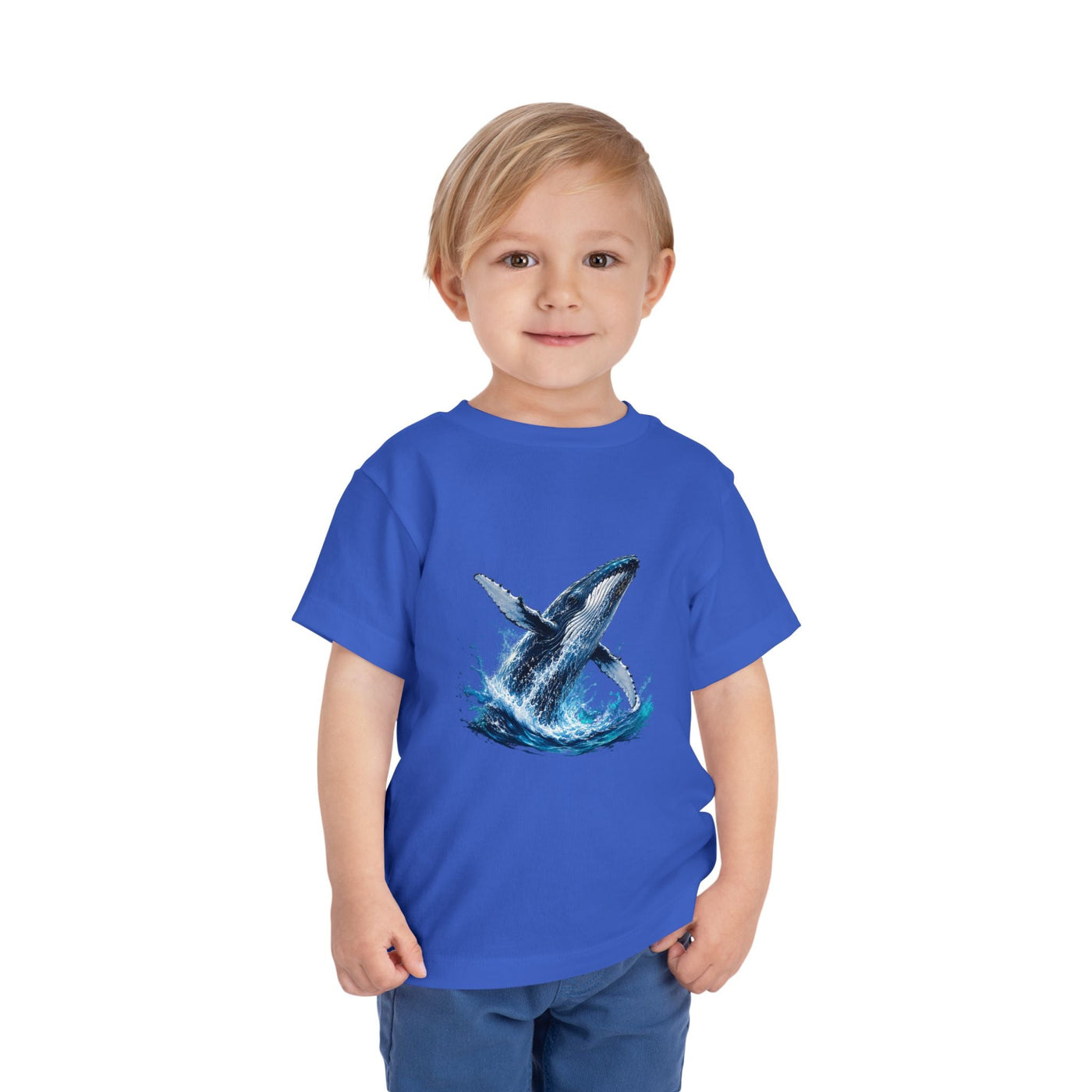Toddler Tee — Watercolor Breaching Whale Graphic - Front Patch Kids Co.