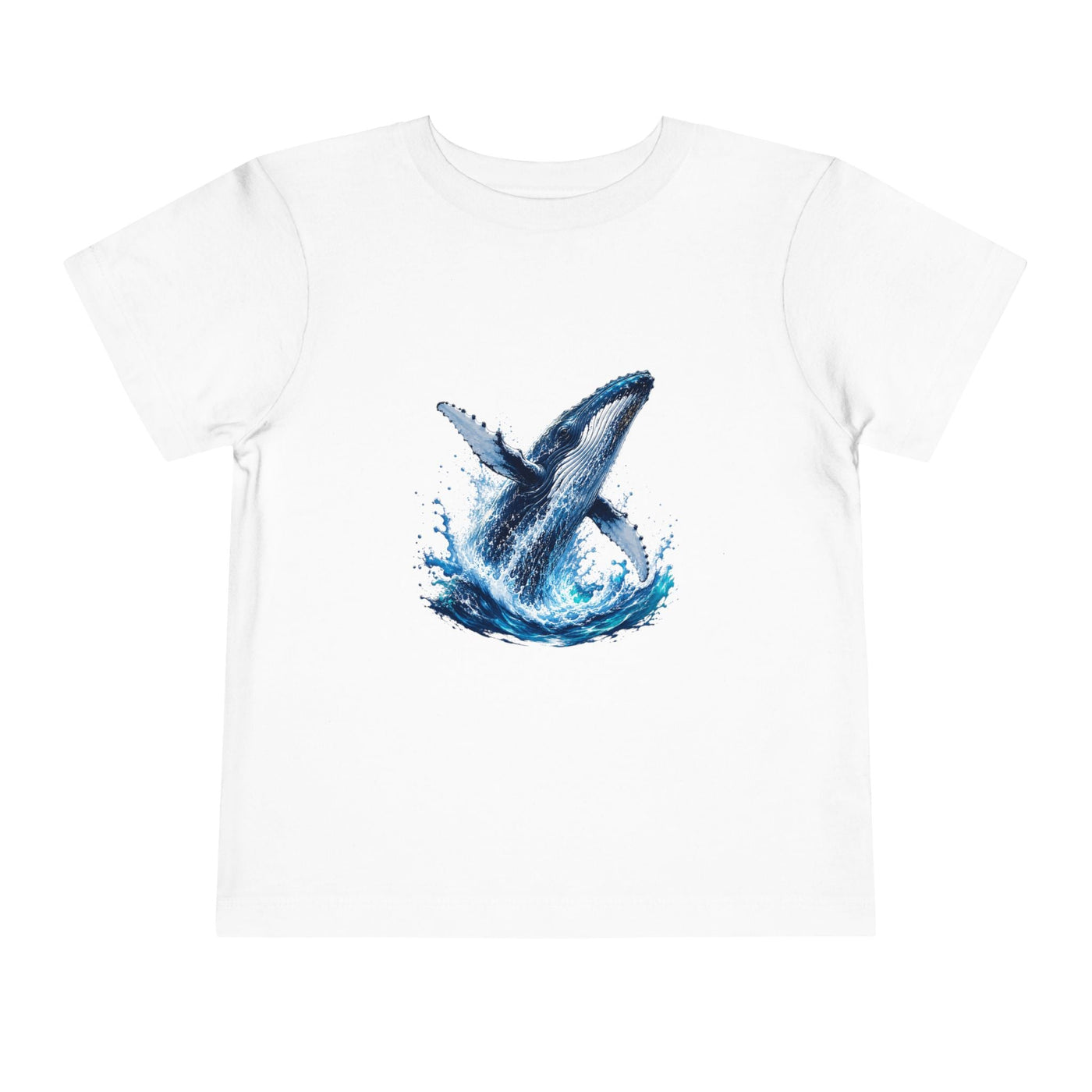 Toddler Tee — Watercolor Breaching Whale Graphic - Front Patch Kids Co.