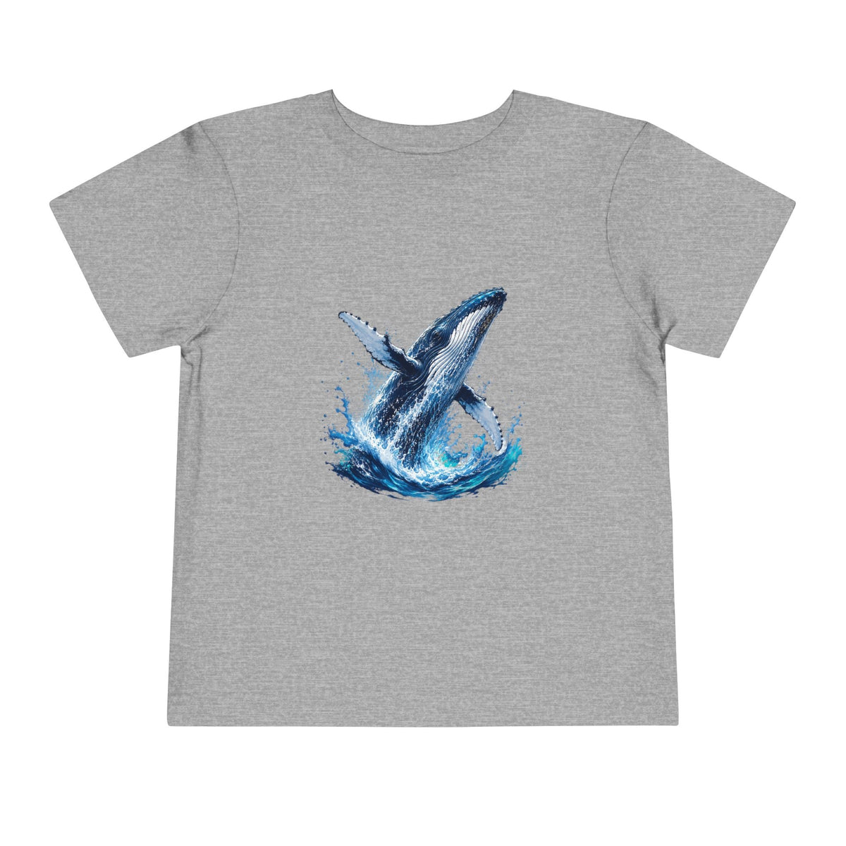 Toddler Tee — Watercolor Breaching Whale Graphic - Front Patch Kids Co.