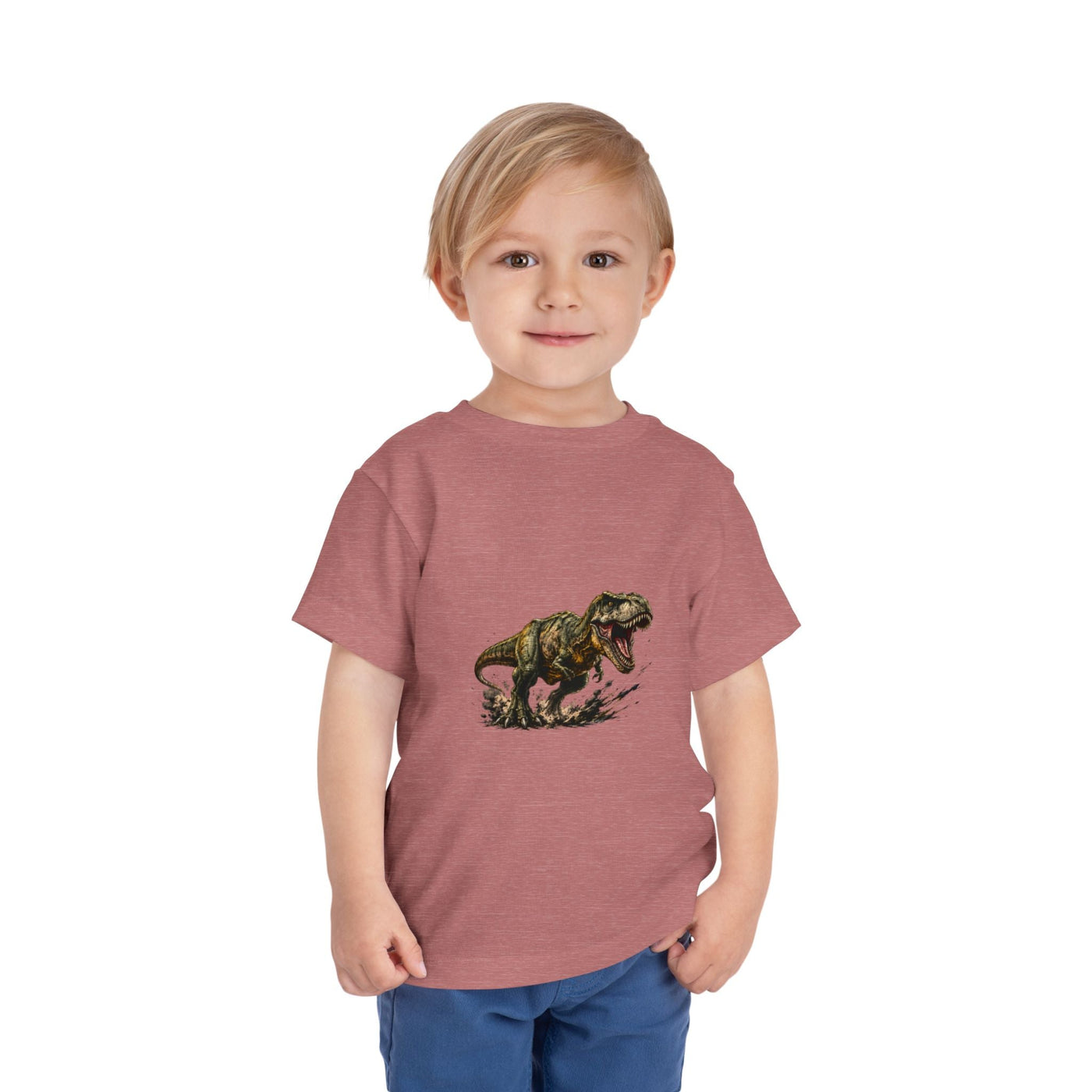 Toddler T‑Shirt — Roaring T‑Rex Dinosaur Graphic Tee for Kids - Front Patch Kids Co.