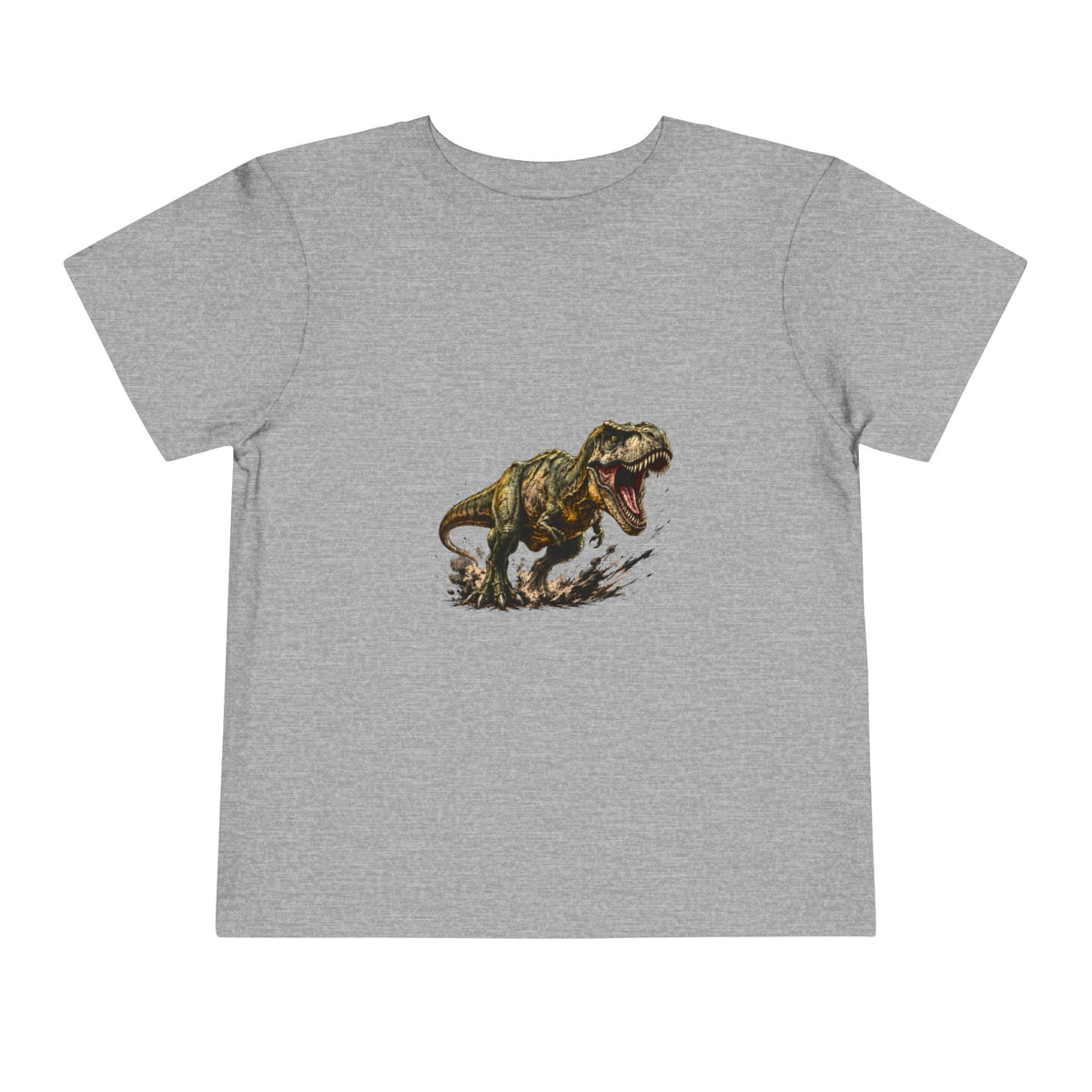 Toddler T‑Shirt — Roaring T‑Rex Dinosaur Graphic Tee for Kids - Front Patch Kids Co.