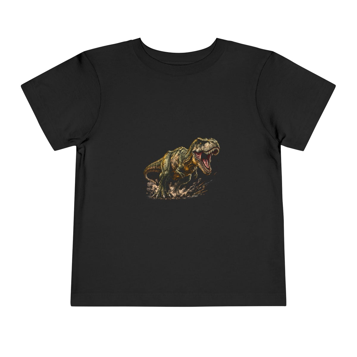 Toddler T‑Shirt — Roaring T‑Rex Dinosaur Graphic Tee for Kids - Front Patch Kids Co.